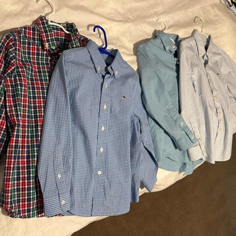 Vineyard Vines Boys Checkered Button-Down Shirts - Size 6
